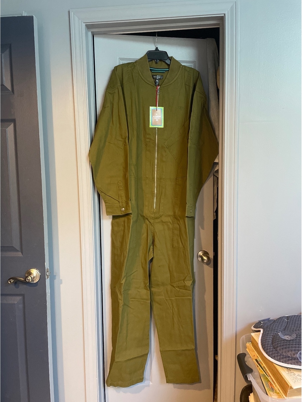 Houston White Men's Long Sleeve Jumpsuit, XL